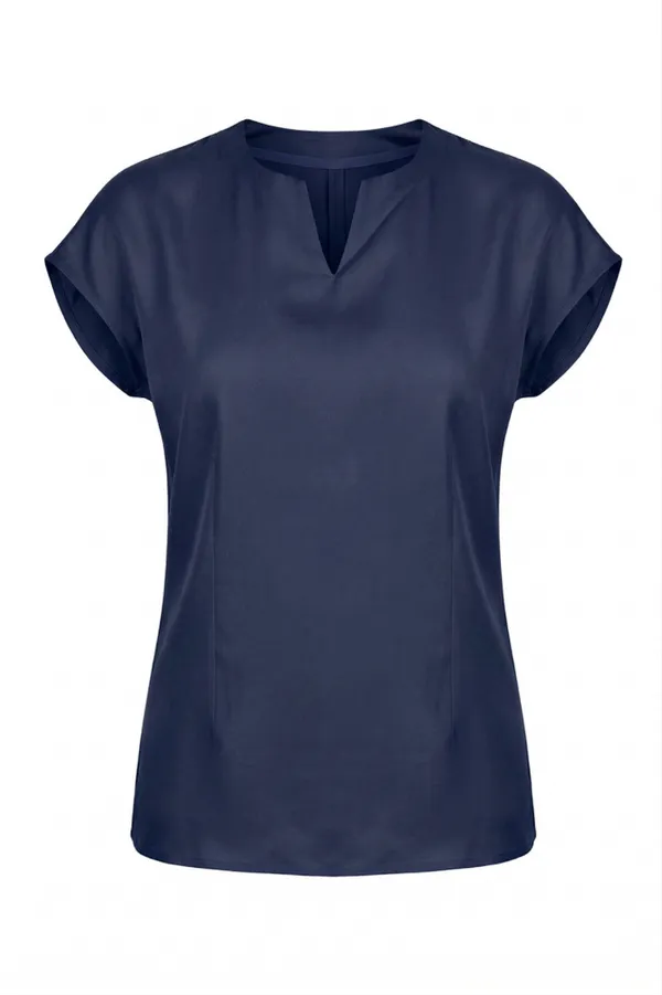 Blue_Cotton_Semi_Formal_Top_For_Women