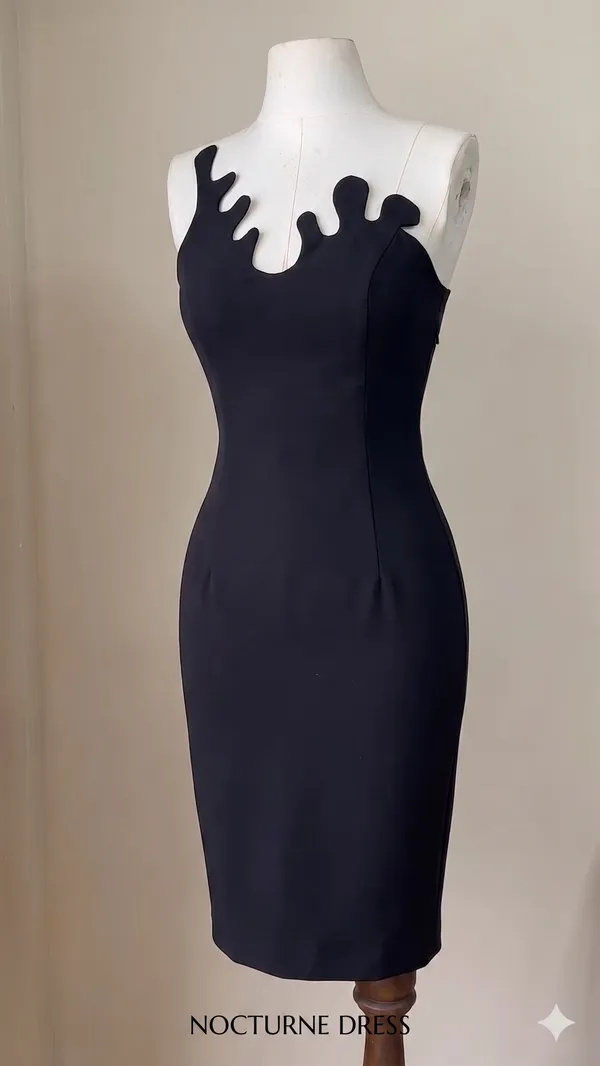 Black_designer_cut_neck_one_piece_dress