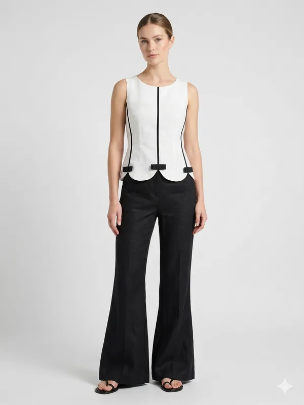 White_Pure_Linen_Top_For_Women
