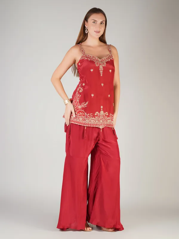 Dabka_&_Stone_Embroidered_Silk_Kurta_Sharara_Set_with_Scalloped_Dupatta