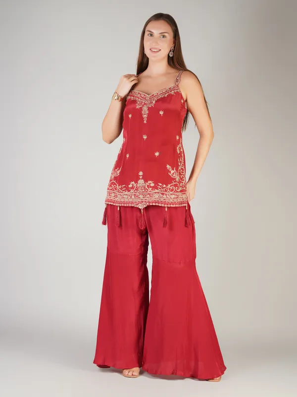 Dabka_&_Stone_Embroidered_Silk_Kurta_Sharara_Set_with_Scalloped_Dupatta