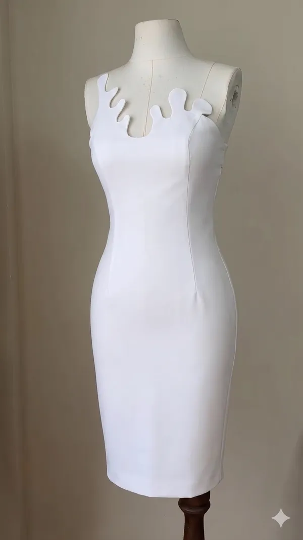 Designer_neck_one_piece_dress