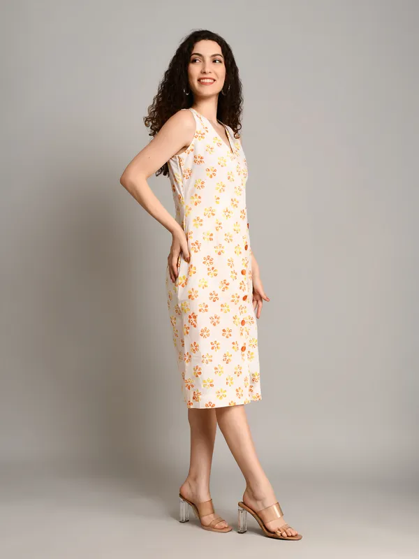 Front_slit_Stylish_cotton_one_piece