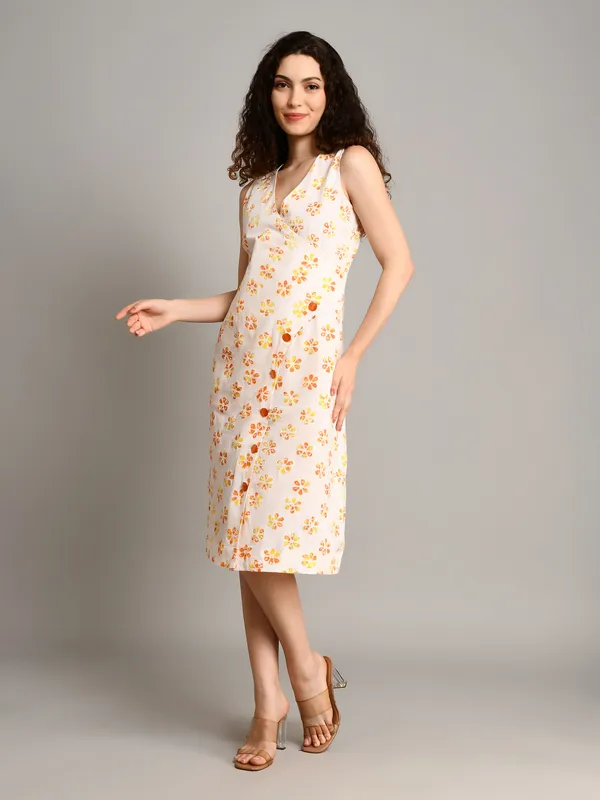 Front_slit_Stylish_cotton_one_piece