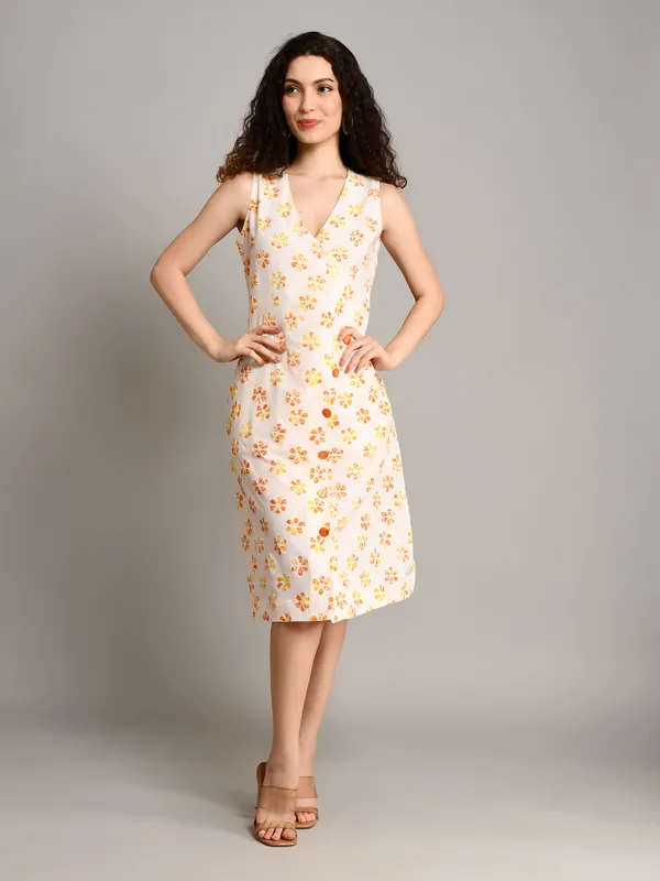 Front_slit_Stylish_cotton_one_piece