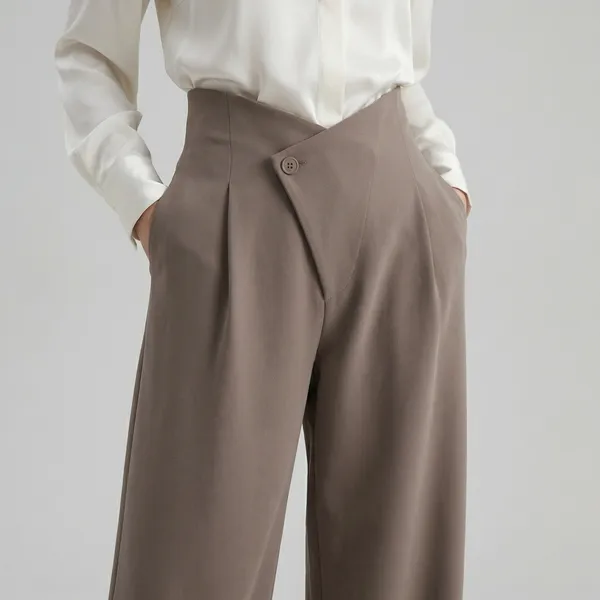 Premium__Imported_Polyster_Fabric_Pleated_Wide_Leg_Trousers_For_Women