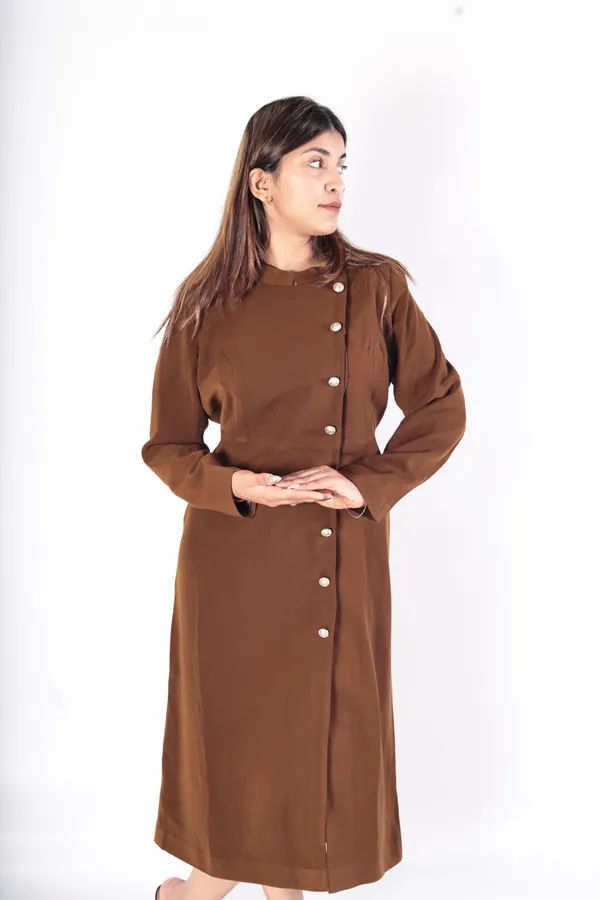 Brown_Premium_Fabric_Long_Dress_For_Women