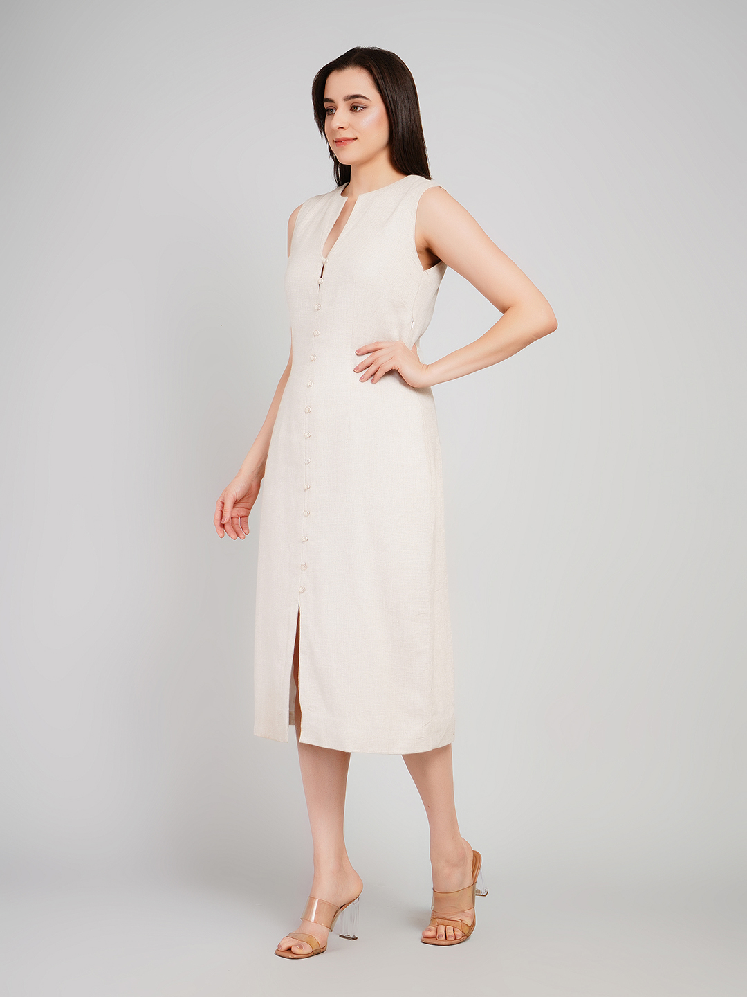 White_Breathable_Cotton_One_Piece__For_Women