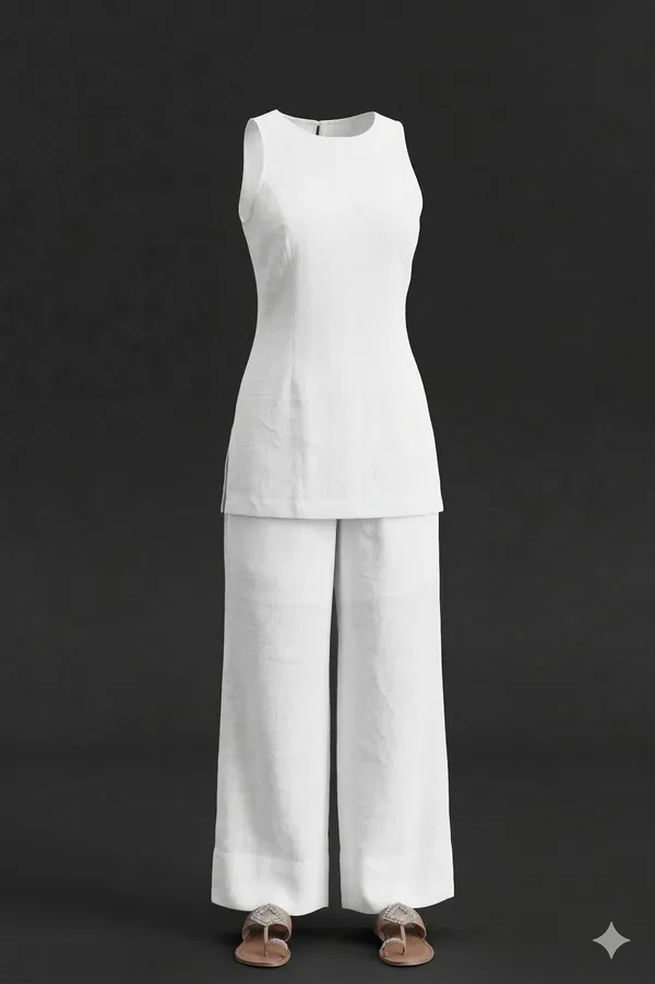 Pure_White_Linen_Cord_Set_To_Give_Luxury_Feel_To_Boss_Lady_.