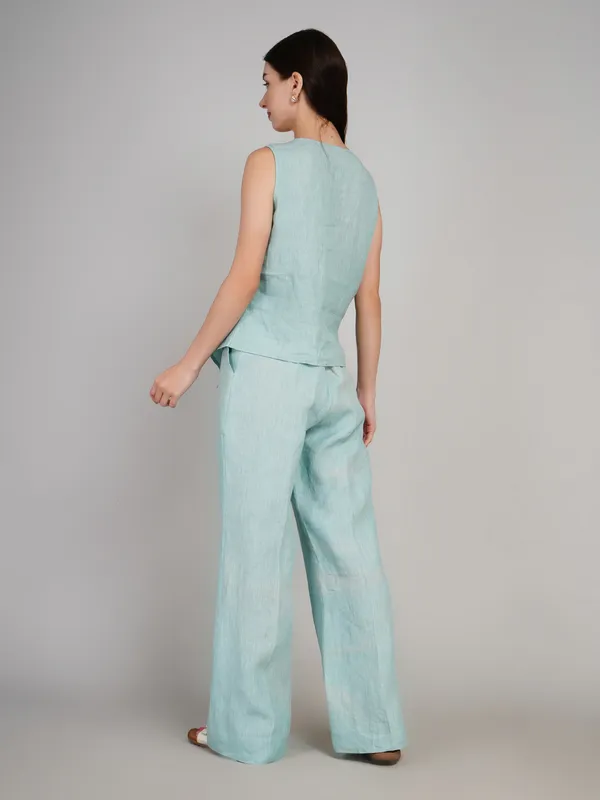 SKY_Blue_Pure_Linen_Co_Ord_Set_For_Women