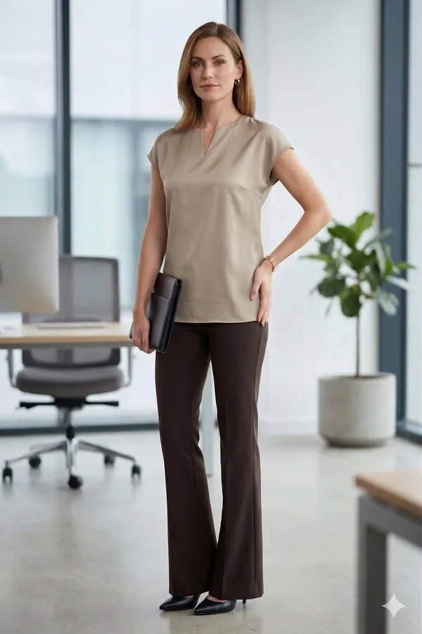 Grey_Cotton_Semi_Formal_Top_For_Women