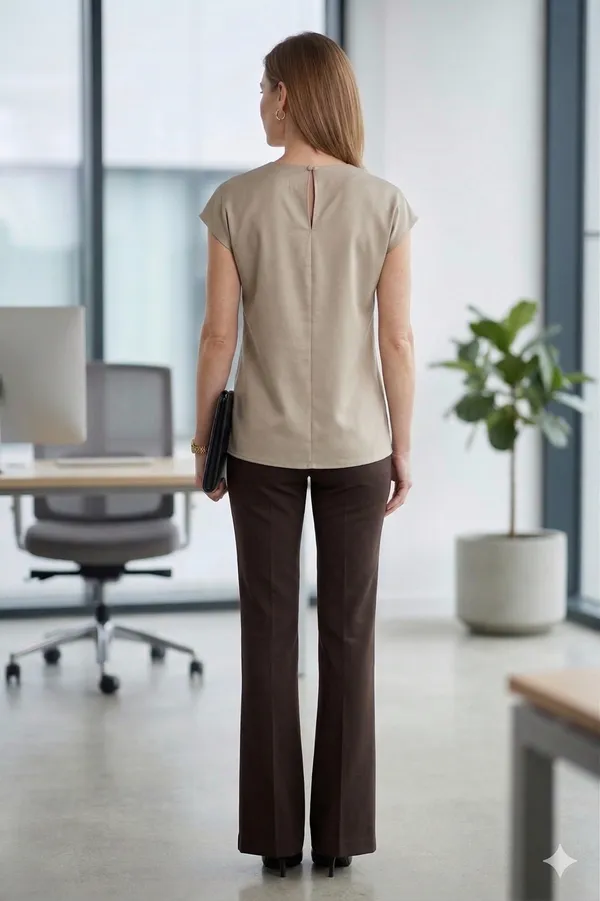 Grey_Cotton_Semi_Formal_Top_For_Women