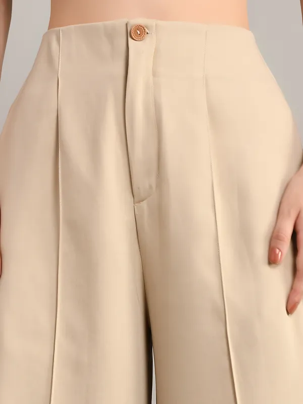 Beige_Imported_Crape_Staight_Look_Formal_Pants_For_Women