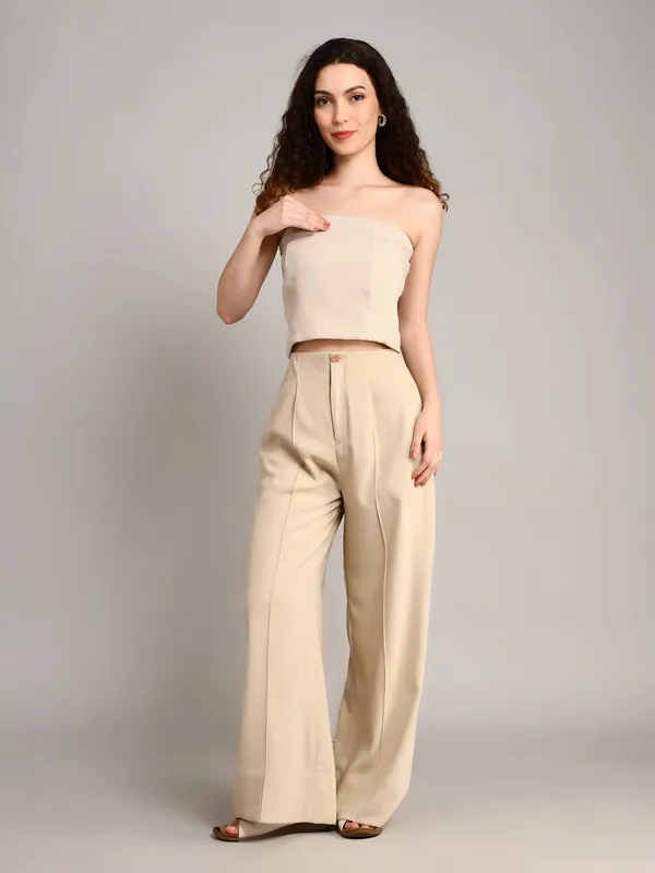 Beige_Imported_Crape_Staight_Look_Formal_Pants_For_Women