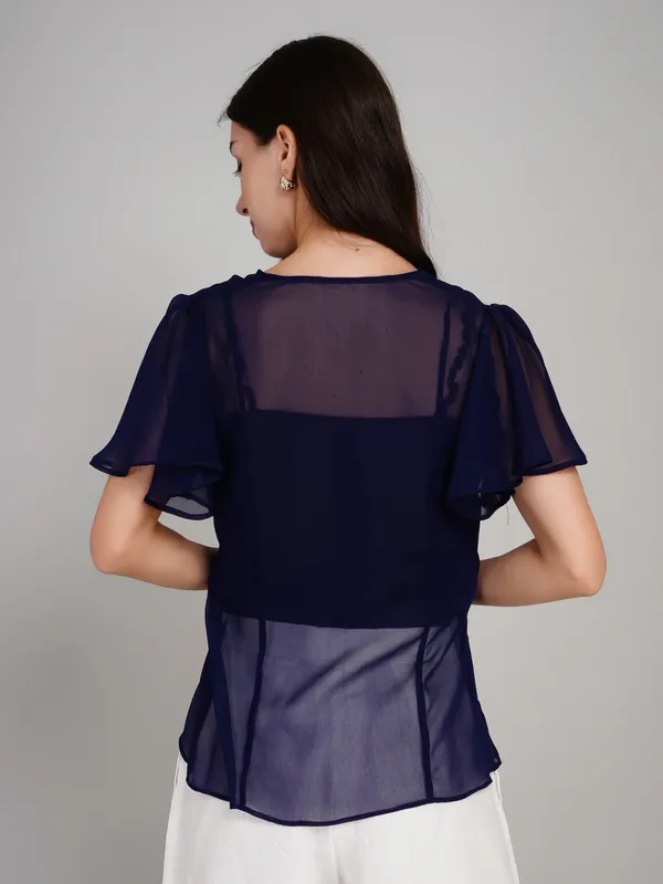Navy_Blue_Georgette_Top_For_Women