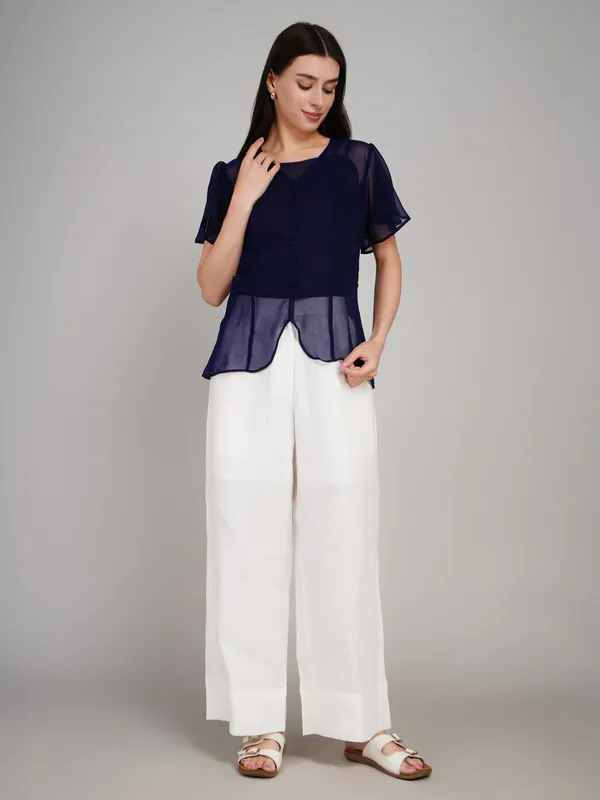 Navy_Blue_Georgette_Top_For_Women