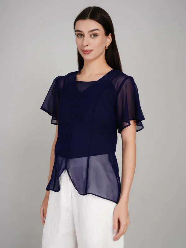Navy_Blue_Georgette_Top_For_Women