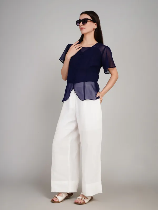 Navy_Blue_Georgette_Top_For_Women