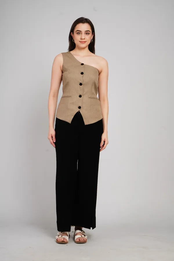Dark_Beige_One_Shoulder_Top_For_Women