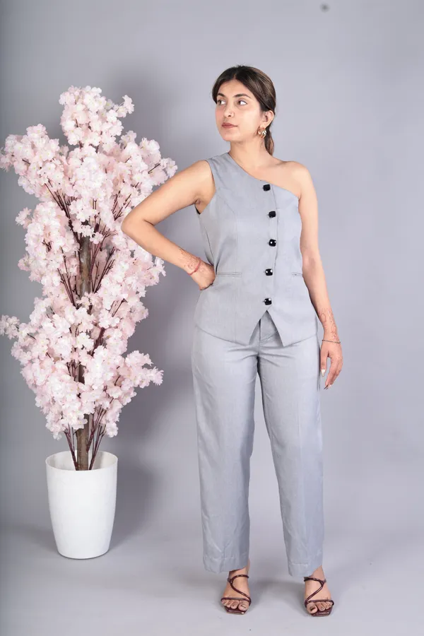 Grey_Premium_Fabric_One_Shoulder_Jumpsuit_For_Women