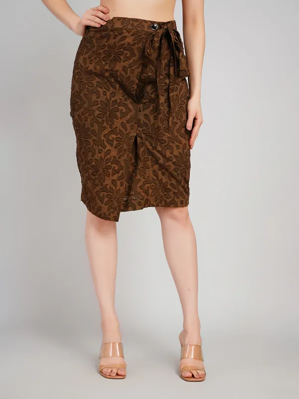 Brown_Cotton_Jacquard_Co_Ord_Set_For_Women