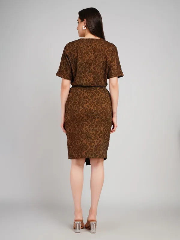 Brown_Cotton_Jacquard_Co_Ord_Set_For_Women
