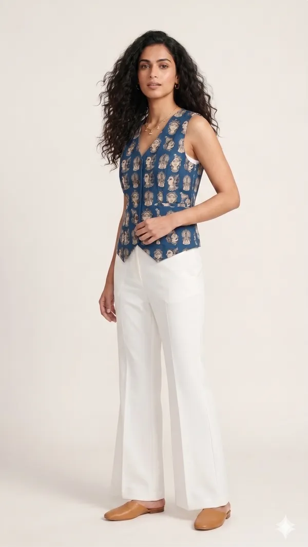 Prussian_Blue_Cameric_Cotton_Top_For_Women