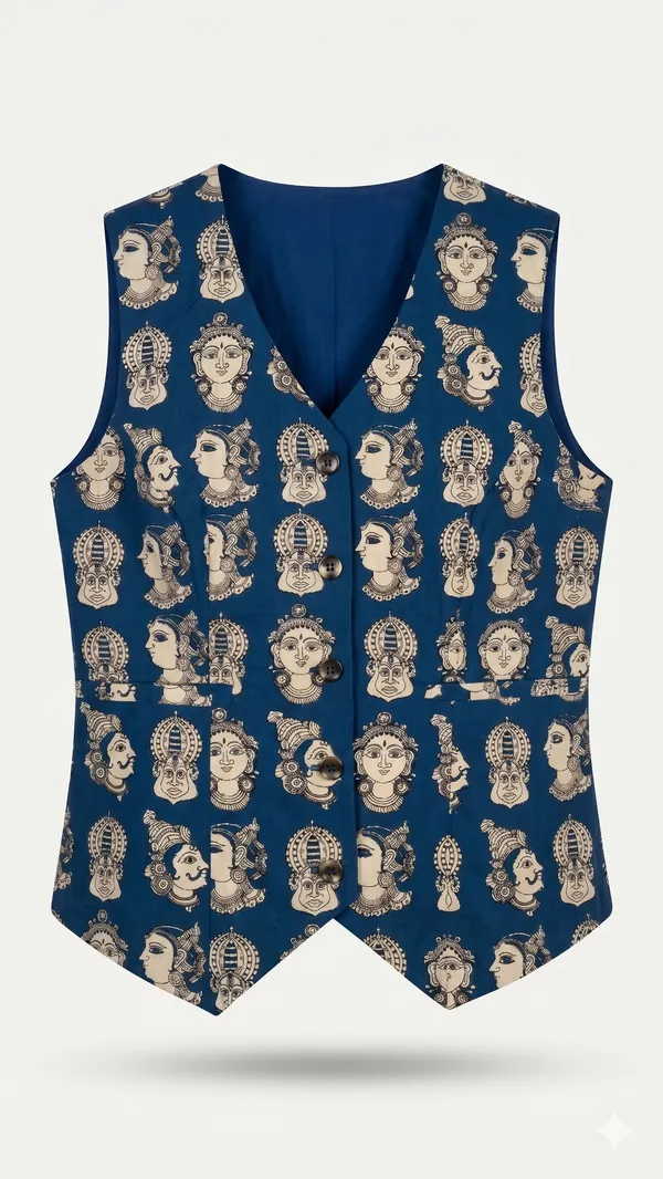 Prussian_Blue_Cameric_Cotton_Top_For_Women