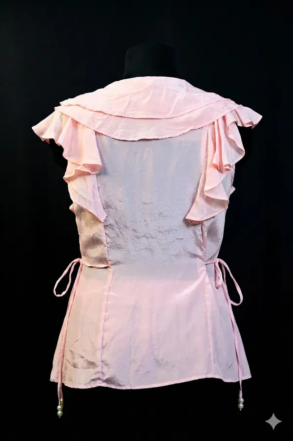 Light_Pink_Crape_Frill_Top_For_Women