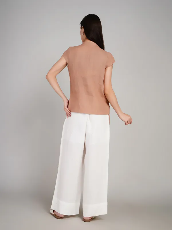Brown_Pure_Linen_Co_Ord_Set_For_Women
