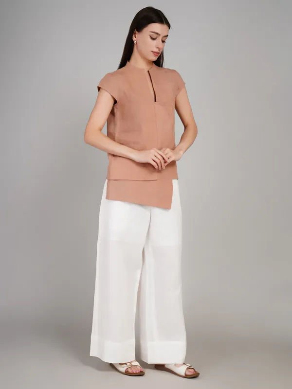 Brown_Pure_Linen_Co_Ord_Set_For_Women