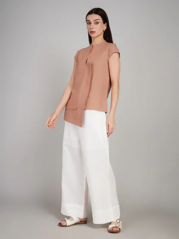 Brown_Pure_Linen_Co_Ord_Set_For_Women