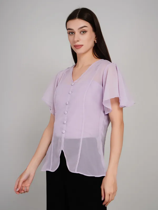 Lavander_Georgette_Top_For_Women