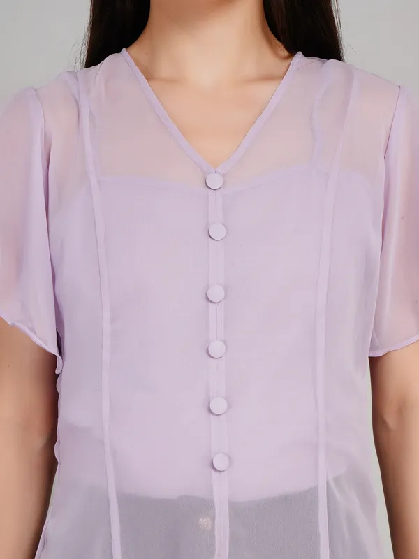 Lavander_Georgette_Top_For_Women