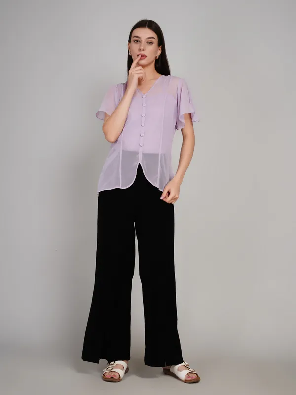 Lavander_Georgette_Top_For_Women