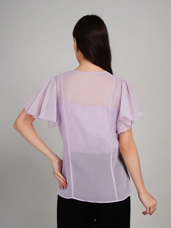 Lavander_Georgette_Top_For_Women
