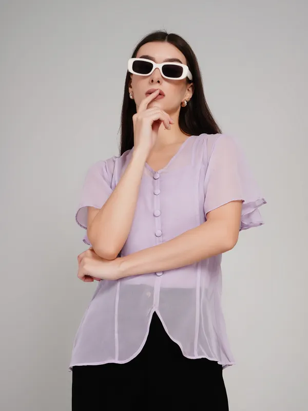 Lavander_Georgette_Top_For_Women