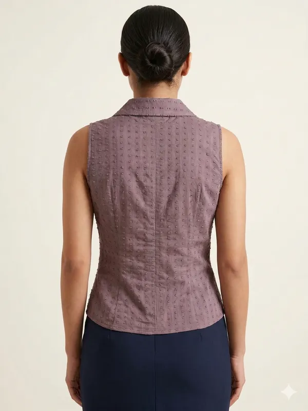 Mauve_grey_Cotton_Waist_Coat_For_Women