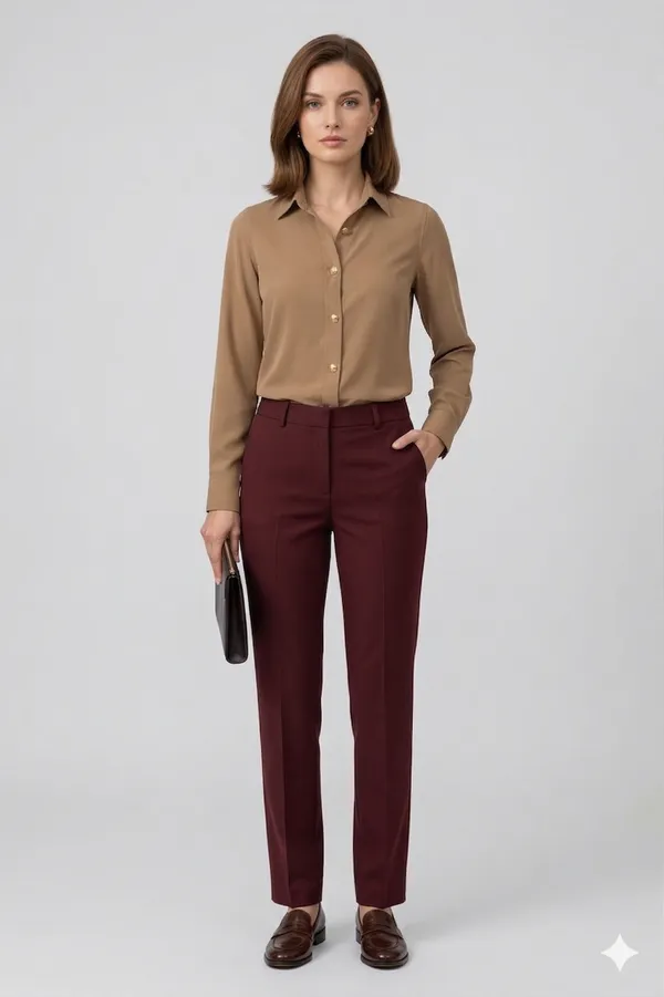 Brown_Georgette_Shirt_For_Women