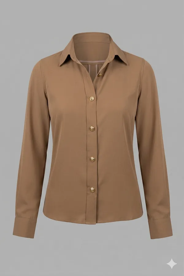 Brown_Georgette_Shirt_For_Women