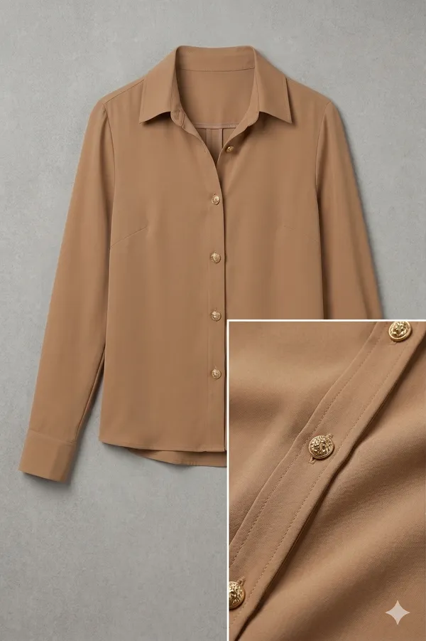 Brown_Georgette_Shirt_For_Women