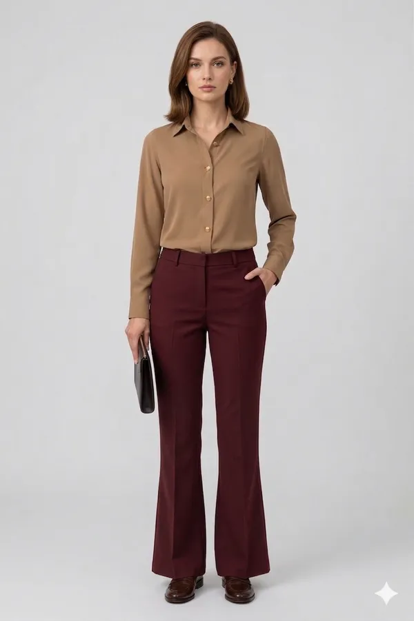 Brown_Georgette_Shirt_For_Women