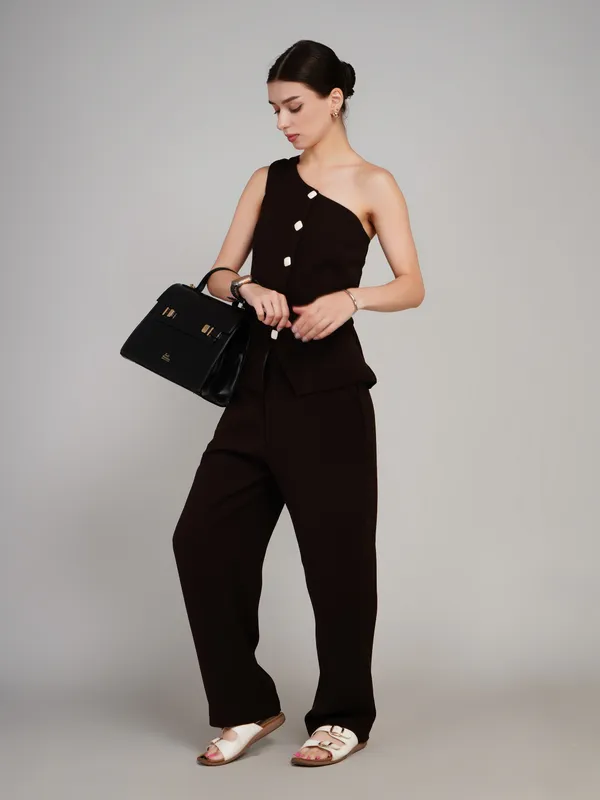 Dark_Chocolate_Imported_Polyster_Designer_Co_Ord_Set_For_Women