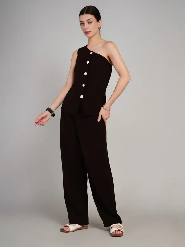 Dark_Chocolate_Imported_Polyster_Designer_Co_Ord_Set_For_Women