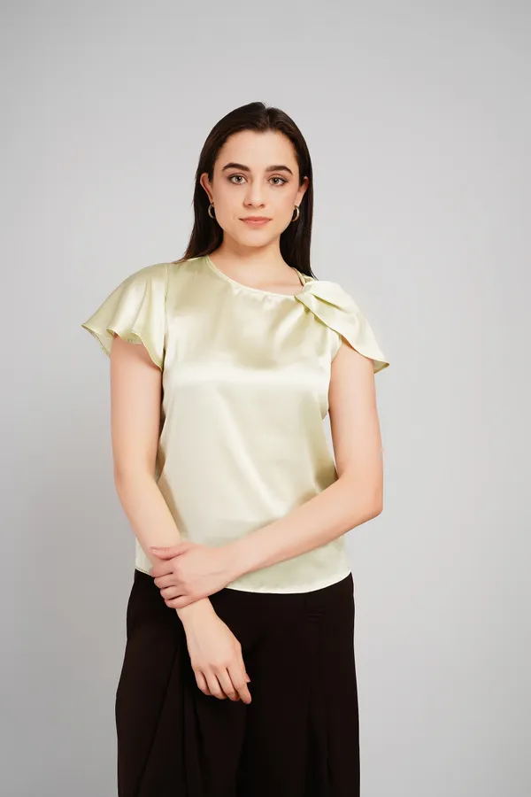 Pista_Green_Satin_Top_For_Women