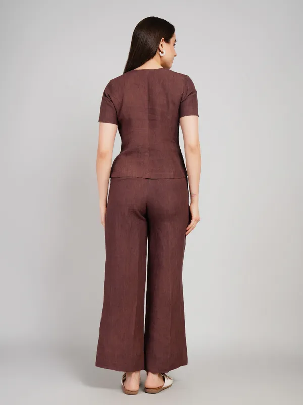 Brown_Linen_Fabric_Co_Ord_Set_For_Women
