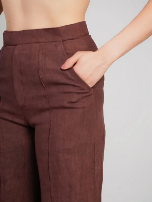 Brown_Linen_Fabric_Co_Ord_Set_For_Women