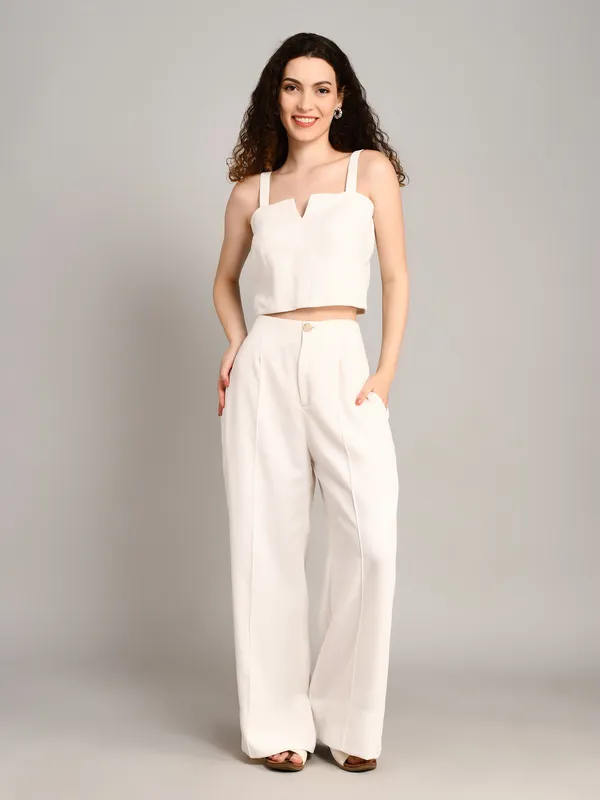 White_Imported_Crape_Single_Brested_Blazer_For_Women