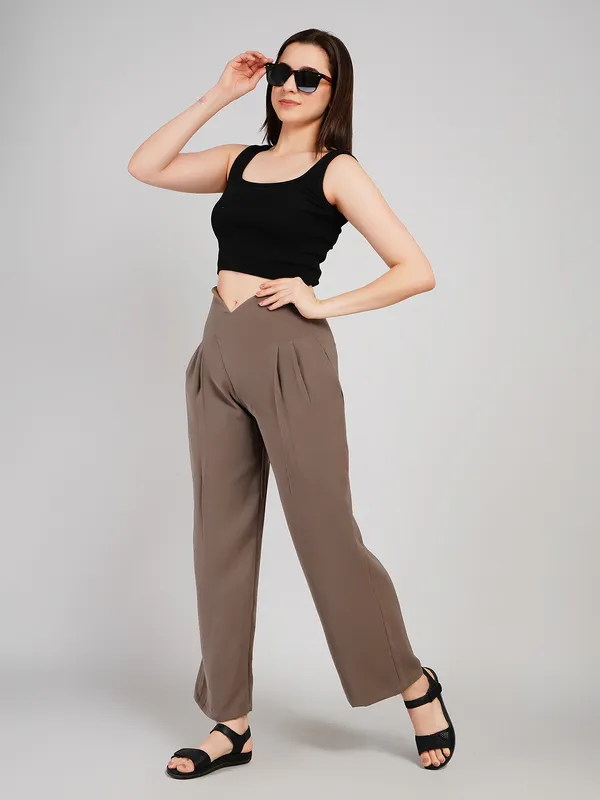 brownish_grey_Premium_Fabric_formal_Trouser_For_Women