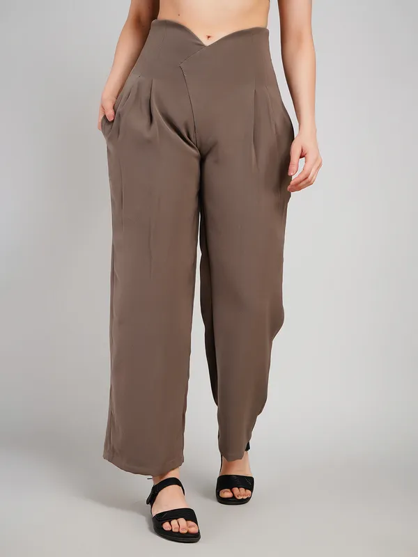 brownish_grey_Premium_Fabric_formal_Trouser_For_Women